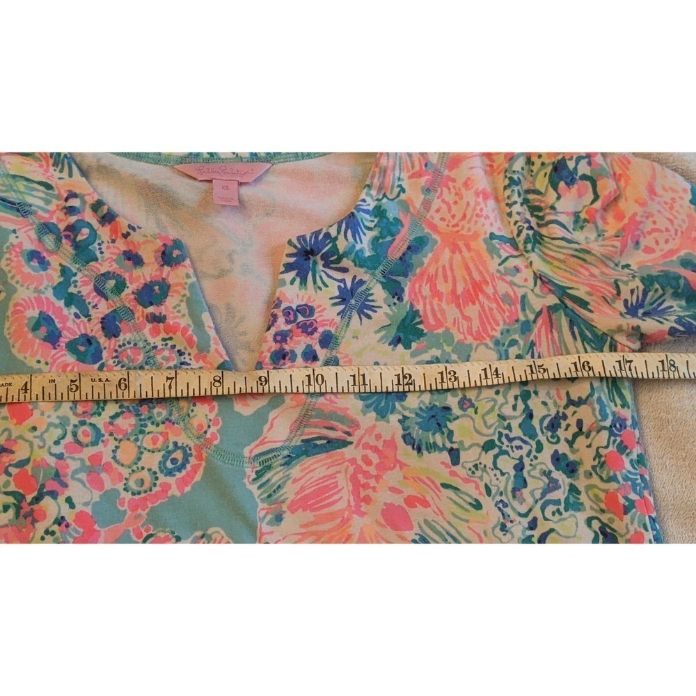 Lilly Pulitzer Justina Tunic SPF 50 Gypsea Serene Blue, Beachy, Summer XS - Picture 9 of 10